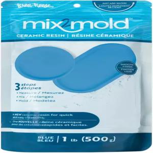 브리아 리스 믹스투몰드 세라믹 레진 - 블루 파우더 1파운드 백 500g 무독성 매끄러운 무광 마감 열이나