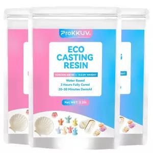 프로KUV 수지 주조 파우더 3000G(6.6파운드) 초보자를 위한 20-30분 디몰드 고속 경화 키트 석고 DIY