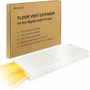 홈투 사이드 플로어 에어 벤트 익스텐더 언더 가구 11.8-23인치 조절 가능한 금속 재질 통풍구 디플렉터