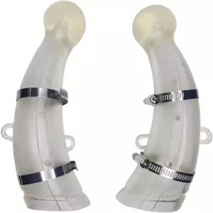 QIQIRO 대형 실리콘 염소 송아지 소 큰 뿔 덮개 전투 방지 보호 커버 보호기 원형 모서리에 4개의