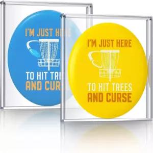 비버 2팩 스포츠 디스크 프레임 디스플레이 케이스 자석 뚜껑이 있는 수집가용 골프 보관함 애호가를 위한