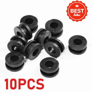 10개입 M6 바이크 오토바이 사이드 커버 고무 그로밋 가스켓 페어링용 18.5x9mm 액세서리