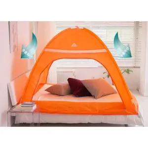 침대용 실내 난방 텐트 외풍 차단 결로 방지 1초 설치 양문 구조 겨울 보온 사용