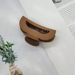 대형 머리핀 올림머리 뒷머리 반묶음 집게핀 브라운 (WFJPV9B)