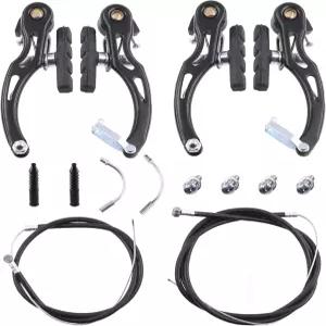 대부분의 산악 자전거를 위한 2쌍의 V형 브레이크 범용 자전거 앞뒤 케이블 엔드 캡 고무 부트 V 누들 벤드