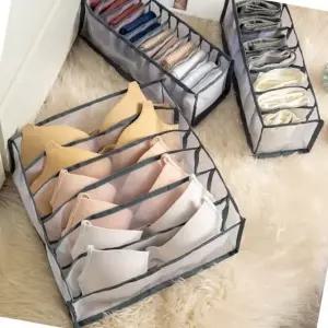 정리용 옷장 속옷 보관함 2p 화이트 칸막이 수납함 습기 방지 (WFJ5T0D)