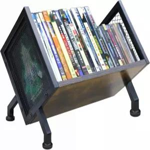 PUTNATRUE DVD 및 CD 보관 랙 블루레이 선반 최대 28개의 케이스 가능 비디오 게임 VHS 탭 스토리지 레트로