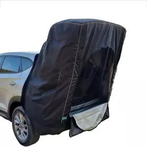 WDBVY 테일게이트 텐트 SUV 캠핑 차양 지프 그랜드 체로키 2011？2021 WK2 오토 매끄러운 환기 태양 폴 블랙