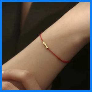 진짜 925 스털링 실버 골든 작은 물고기 동물 참 브레이슬릿 여성용 귀여운 파인 주얼리 얇은 빨간색 로프