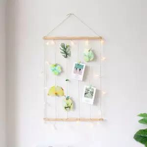 우드 포토 행거 노끈 벽사진 걸기 붙이기 인테리어