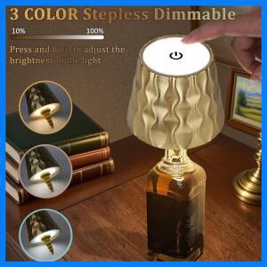 무선 병 램프 쉐이드 휴대용 LED 병 램프 3색 무단계 조광 충전식 터치 와인 병 램프 바 장식용