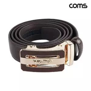 가죽 자동버클 벨트 브라운 컬러 남성벨트 고급 스타일 (WFJ6UDB)