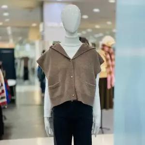 [클리지]박시핏 콩콩 니트 후드 베스트 조끼 CQ1WKV01