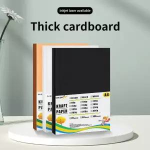 DIY 수제 페인팅 수채화 패키지 잉크젯 레이저 프린터용 A4 판지, 화이트 블랙 다크 갈색 크래프트 지, 120