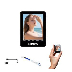 [미국배송] 신볼 CP5 미니 2 셀카 모니터 화면 아이폰호환 원클릭 동기화 30M 무선 카메라 리모컨(시각 리모컨) 4시간 배터리 후면 및 브이로그(블랙)