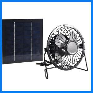 미니 태양 전지 패널 구동 환풍기 선풍기 휴대용 5W 4 인치 온실 태양열 배기 선풍기 사무실 야외