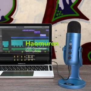 [호환품]전문 USB 콘덴서 마이크 스튜디오 녹음 PC 컴퓨터 전화 게임 스트리밍 팟캐스트 보컬 노트북 데스