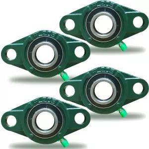4팩 UCFL205-16 베개 블록 베어링 플랜지 마운트 볼 유닛 1인치 보어 2볼트 자동 정렬 주철 하우징 나사