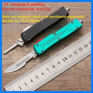 고급 유틸리티 나이프 핸들 도구(날 없음 23/24 날에 적합) CNC 가공 항공 알루미늄 소재