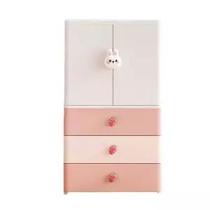 귀여운 플라스틱 옷장 몬다토끼 60cm 세트 옷걸이 서랍장