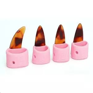 손톱 거문고 핑크 핑거 오른손 비파 네일커버 가야금