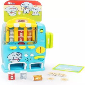 3세 이상 를 위한 인터랙티브 자판기 장난감 빛과 소리가 있는 음료 디스펜서 플레이 리얼 코인 및 카드