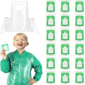 HKACSTHI 용 일회용 앞치마 100피스 미술 공예 요리 페인트 앞치마를 칠하기 위해 연기합니다