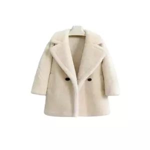 리얼 울100 양털 하프코트 테디베어 뽀글이 무스탕