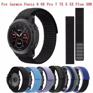 Garmin Fenix용 나일론 스트랩 포러너 935 945 밴드 스마트 워치 시계 밴드 팔찌 22mm 26mm 7X 7 6X 6 프로