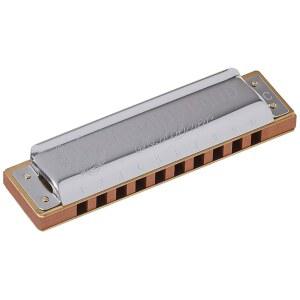 [미국배송] 0.9MM 황동 리드플레이트 싱글 래커드 피어우드 빗 아치형 스테인리스 스틸 커버로 키 오브 C 하모니카에 맞춘 호너 1896BX 마린 밴드