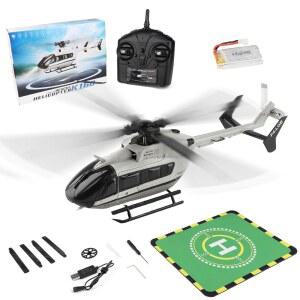 펀자일로피 WL K160 RC 헬리콥터, 2 4G 4CH 160 클래스 4 프로펠러 플라이바리스 군용 헬리콥터 모델, 고도 보류, 원키 이착륙/착륙, 에이프런 랜딩 패드 RTF 버전