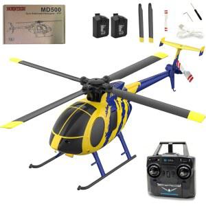 자이로 및 광학 센서가 장착된 HOENTECH RC ERA C184 MD500 헬리콥터 - 성인 애호가를 위한 2 4GHz 4CH 안정화 플라이바리스 RTF 원격 제어 항공기 모델