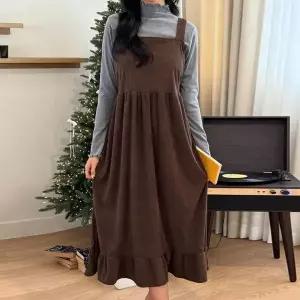 [하프클럽/]빅사이즈 512 끈나시코듀로이원피스 DYPV923