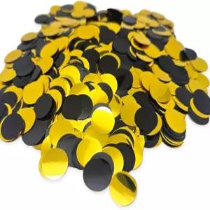 주유 블랙 골드 포일 색종이 조각 둥근 글리터 테이블 점 결혼식 생일 졸업식 새해 기념 송별회 파티 장식