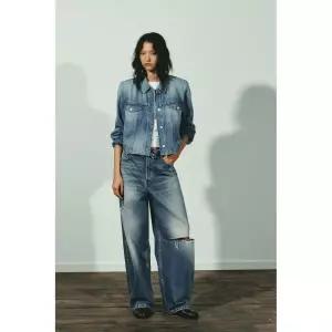 [ZARA] 자라 진 청바지 CINTURA DOBLADA TRF 미드라이즈 - 블루 3044710