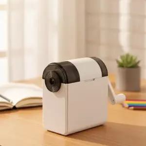 이지클린 수동 연필깎이 심플 화이트 데스크테리어