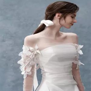 금성여자 오간자드레스 촬영 이브닝 리본 드레스