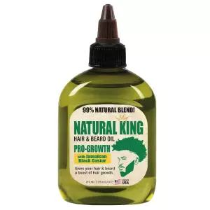 자메이카 블랙 캐스터 오일이 함유된 SFC 내추럴 킹 프로 그로스 헤어 비어드 오일 7.1온스.