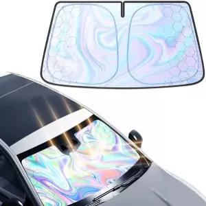 트럭 SUV 밴을 위한 접이식 선쉐이드 57.09인치 x27.56인치(S)로 차량을 시원하게 유지하는 곽 씨의 자동차