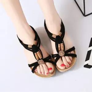 3컬러 여름 브라운 끈 스트랩 샌들 WFHZWCM