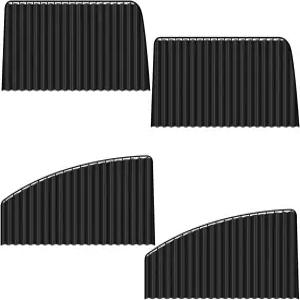 MOXRUQ 4 PCS 자동차 창문 그늘막 접이식 측면 선 여름 차단기 프라이버시 커튼 전면 및 후면 창문용