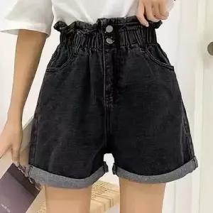여성 밴딩 롤업 데님 반바지 여름 신상 숏팬츠 (WFJ6WT1)