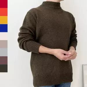 [프로셀러] 남자 램스울 반목 니트 1P 목폴라 남성 상의 남친룩