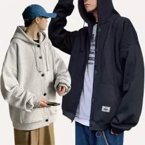 [라일리의류] Rly 커플후드티 집업 남자맨투맨 오버핏후드티 무지