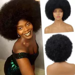 인모염색가발 파티 패션 참신한 폭탄머리 뽀글이가발 폭탄 (WFJ6Z1X)