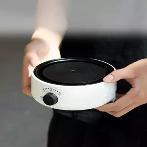 포트 인덕션 휴대용 커피 라떼 차메이커 미니 소형 둥근 스테인레스 테두리