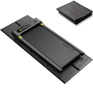 UREVO 접이식 러닝머신 매트, 홈 헬스장 운동용 운동 자전거 실내 워킹 패드용 방수 미끄럼 방지 기구 매트 바닥 보호대, 사이클, 조정 기계, 타원형