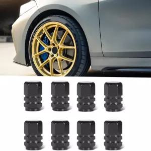 8PCS 자동차 타이어 밸브 스템 캡 알루미늄 헥스곤 스타일의 차량 휠 에어 커버 SUV 트럭 오토바이