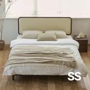 상일리베가구 빈센트 2100 가죽헤드 원목 침대 슈퍼싱글 (본넬유로탑SS 매트포함)
