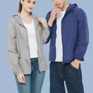 경량 후드집업 남여공용 바람막이 후드 자켓 (WFK6E7Y)